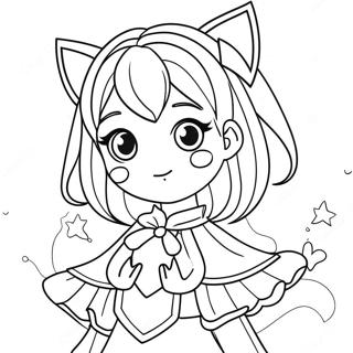 Fantastik Kiyafetli Anime Kiz Boyama Sayfasi 65910-14419