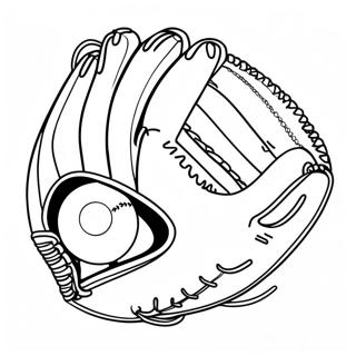 Softbol Eldiveni Ve Topu Boyama Sayfasi 66996 14655