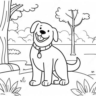 Parkta Mutlu Golden Retriever Boyama Sayfasi 67434 14760