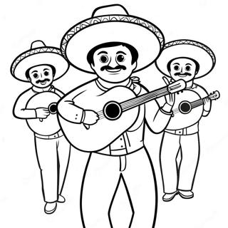 Geleneksel Mariachi Orkestrasi Boyama Sayfasi 69217-15160