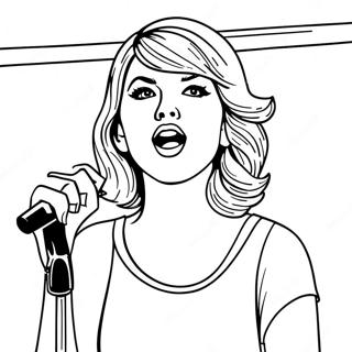 Sahnede Sarki Soyleyen Taylor Swift Boyama Sayfasi 69300-15173