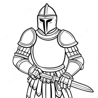 Kilic Tutan Sovalye Boyama Sayfasi 69863 15304