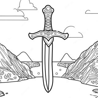 Altin Kilic Minecraft Boyama Sayfasi 70687 15476