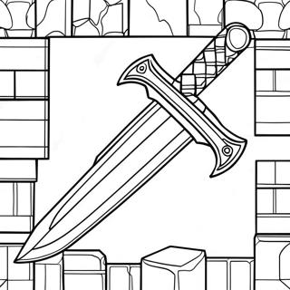 Demir Kilic Minecraft Boyama Sayfasi 70688 15480