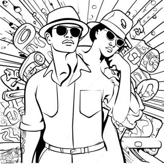 Havali Gangster Grafiti Etiketleri Boyama Sayfasi 71404 15639