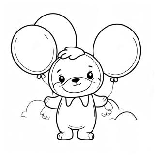 Balonlu Sevimli Huggy Wuggy Boyama Sayfasi 71982 15832