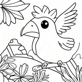 Renkli Rio Kuslari Boyama Sayfasi 72186-15991