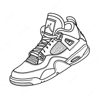 Jordan 4 Sneaker Boyama Sayfaları