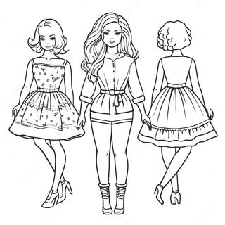 Trendy Kiyafetli Moda Bebek Boyama Sayfasi 72265 16061