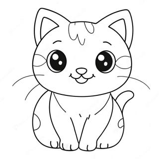 Sevimli Kawaii Anime Kedi Boyama Sayfasi 72388-16149