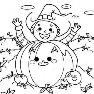 Mutlu Balkabagi Tarlasi Boyama Sayfasi 72468 16217