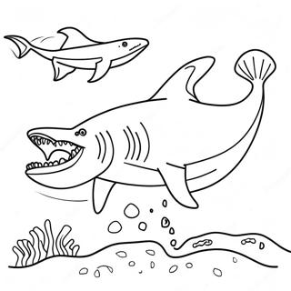 Megalodon Boyama Sayfasi 72568-16285