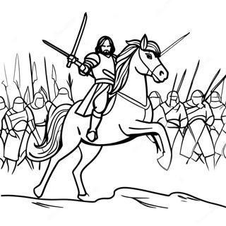 Aragorn Savasta Boyama Sayfasi 72882 16537