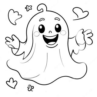 Neseli Hayalet Boyama Sayfasi 73139 16738