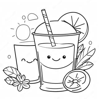 Gunesli Gun Limonata Boyama Sayfasi 74574 17859