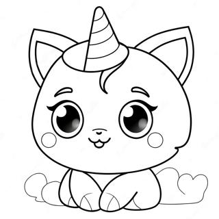 Unicorn Kedi Boyama Sayfası Boyama Sayfaları