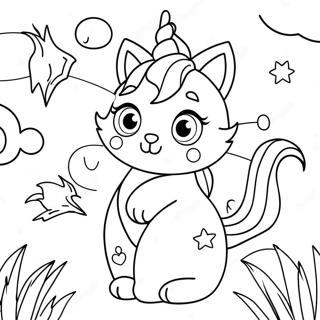 Unicorn Kedi Boyama Sayfası Boyama Sayfaları