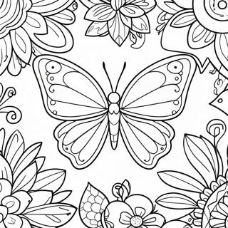 Acik Mavi Kelebek Boyama Sayfasi 74882-18097