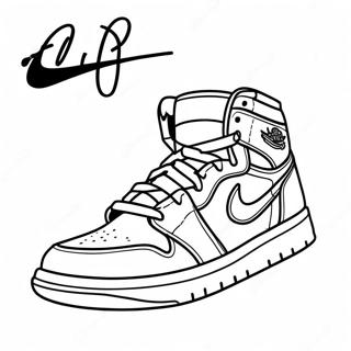 Renkli Jordan 1 Spor Ayakkabi Boyama Sayfasi 74908 18121