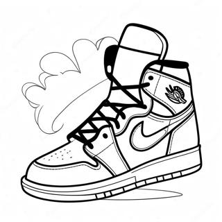 Renkli Jordan 1 Spor Ayakkabi Boyama Sayfasi 74908 18122