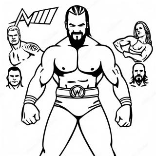 Renkli Wwe Gurescileri Boyama Sayfasi 75422 18520