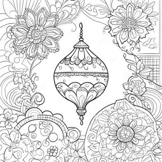 Renkli Bayram Suslemeleri Boyama Sayfasi 75523-18589