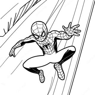Miles Morales Aksiyon Pozunda Boyama Sayfasi 7562-54