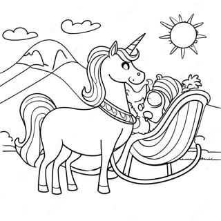 Unicorn Kizak Gezisi Boyama Sayfasi 75681 18721