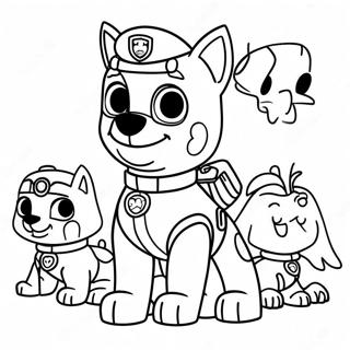 Sevimli Cadilar Bayrami Paw Patrol Boyama Sayfasi 75731-18756