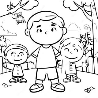 Siska Cocuk Cizgi Roman Sahnesi Boyama Sayfasi 75887-18884