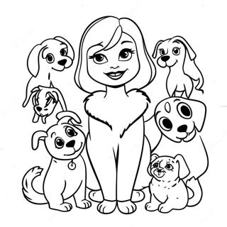 Yavru Kopeklerle Cruella De Vil Boyama Sayfasi 76373-19262