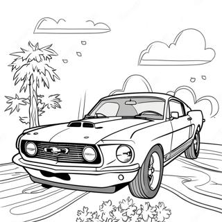 Klasik Mustang Gt Boyama Sayfasi 76396-19271