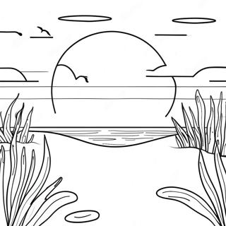 Dis Bankalar Gun Batimi Boyama Sayfasi 76548-19387