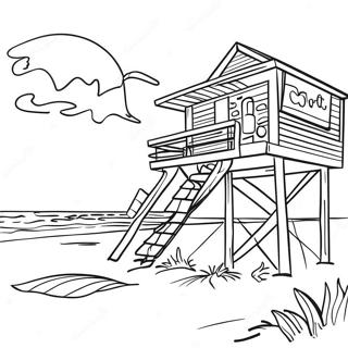 Dis Bankalar Plaj Manzarasi Boyama Sayfasi 76549-19391