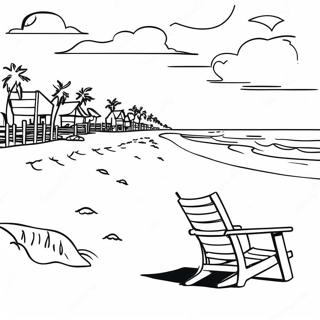 Dis Bankalar Plaj Manzarasi Boyama Sayfasi 76549-19392