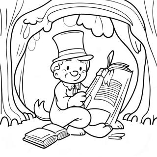 Eglenceli Amerikada Okuma Manzarasi Boyama Sayfasi 76652-19475