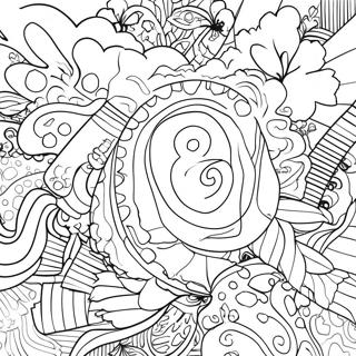 Retro Grunge Estetik Tasarimlar Boyama Sayfasi 76678-19494