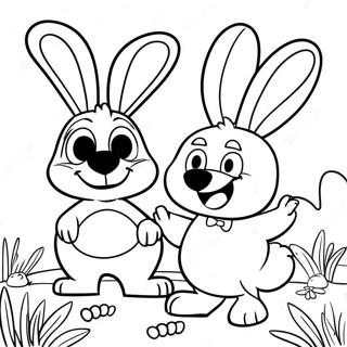 Bluey Ve Bingo Paskalya Macerasi Boyama Sayfasi 77139 19835