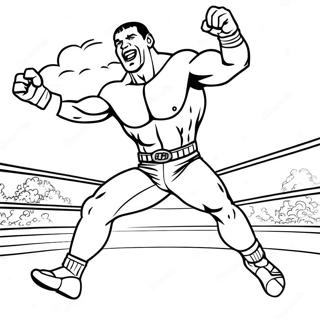 Dinamik John Cena Ziplama Boyama Sayfasi 78018-20518