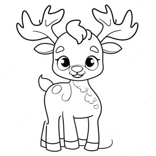 Sevimli Noel Ren Geyigi Boyama Sayfasi 78097 20583