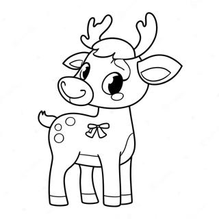 Sevimli Noel Ren Geyigi Boyama Sayfasi 78097 20584