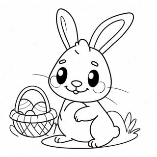 Sevimli Tavsan Paskalya Sepeti Ile Boyama Sayfasi 78224-20674