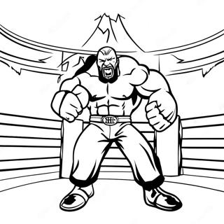 Aksiyon Dolu Triple H Ringde Boyama Sayfasi 78251-20701