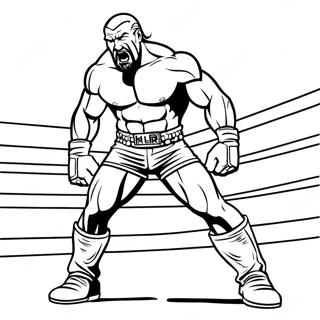 Aksiyon Dolu Triple H Ringde Boyama Sayfasi 78251-20702