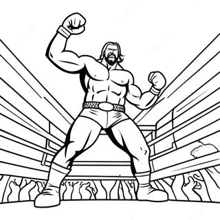 Aksiyon Dolu Triple H Ringde Boyama Sayfasi 78251-20703