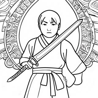 Kilici Cekilmis Zenitsu Boyama Sayfasi 79309-21522