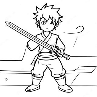 Kilici Cekilmis Zenitsu Boyama Sayfasi 79309-21524