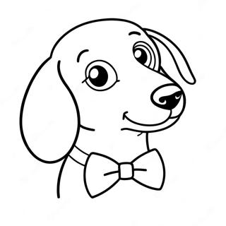 Papyonlu Dachshund Boyama Sayfasi 79359-21560