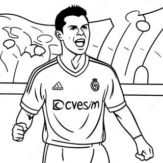 Cristiano Ronaldo Gol Kutlamasi Boyama Sayfasi 7936-831