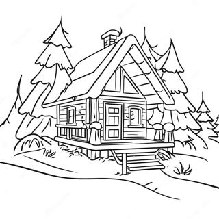 Sicak Kis Kabin Manzarasi Boyama Sayfasi 79847-21917